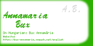 annamaria bux business card